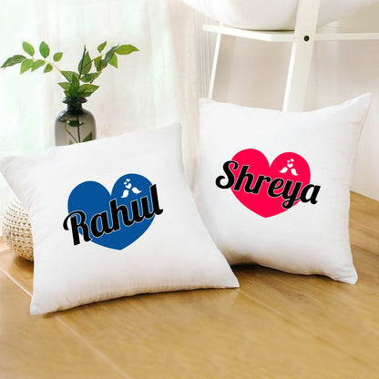 Personalized Name Couple Cushion With Filler