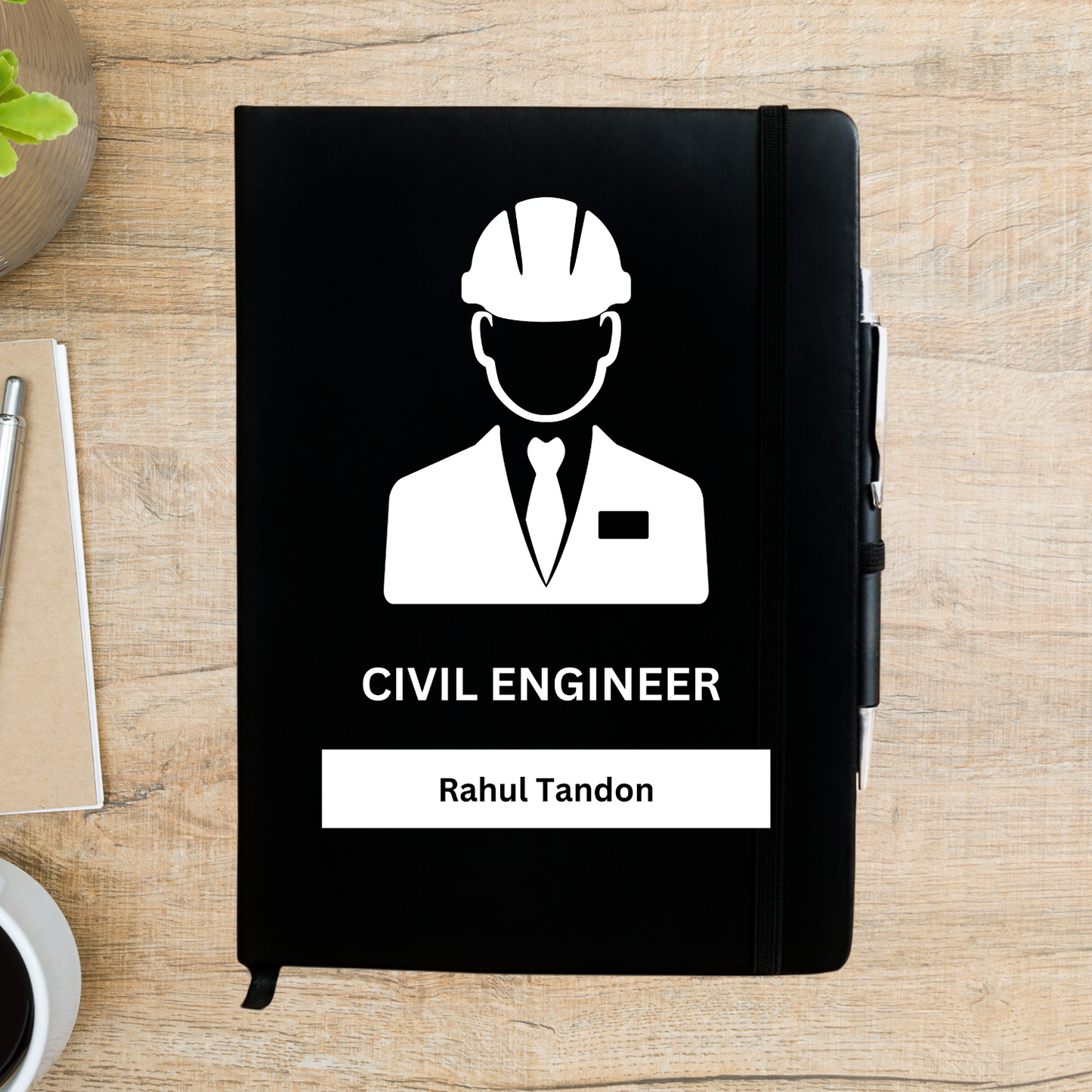 Civil Engineer Icon Personalized Diary