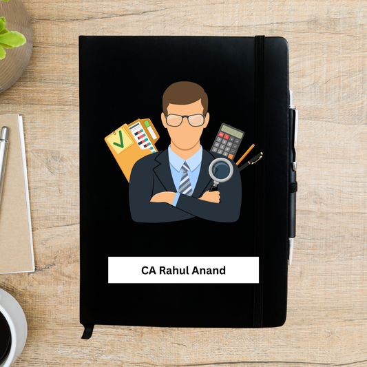 Male Charted Accountant Caricature Personalized Diary