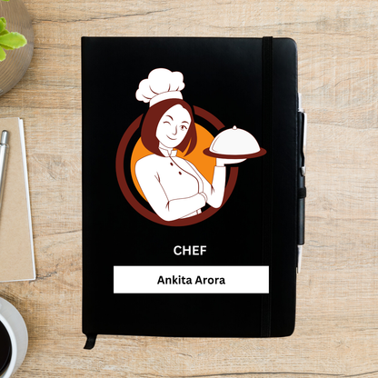 Female Chef Personalized Diary