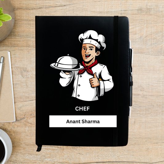 Happy Male male Chef Personalized  Diary