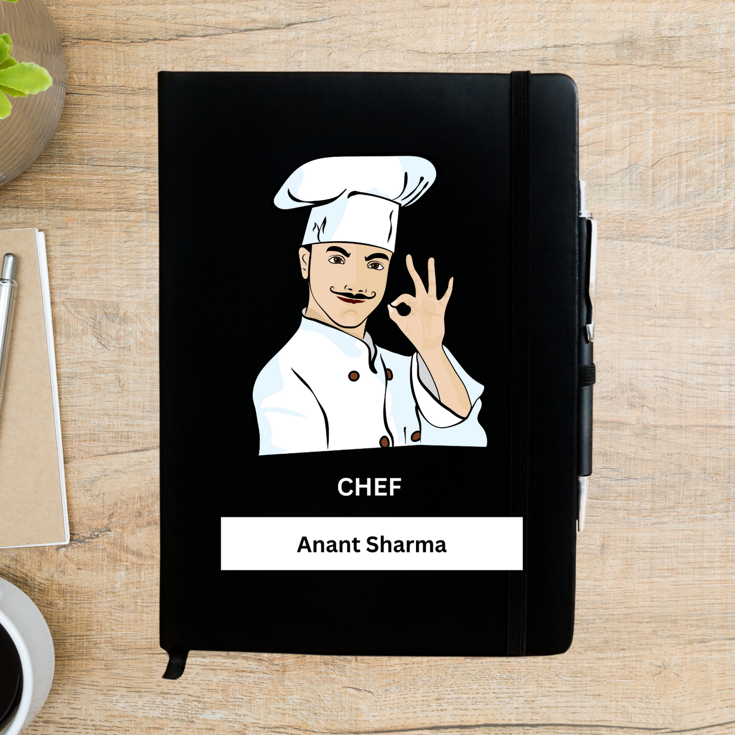 Male Chef Personalized  Diary