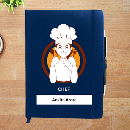 Happy Female Chef Personalized Diary