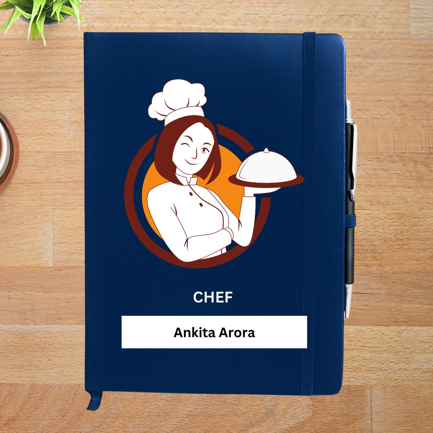 Female Chef Personalized Diary