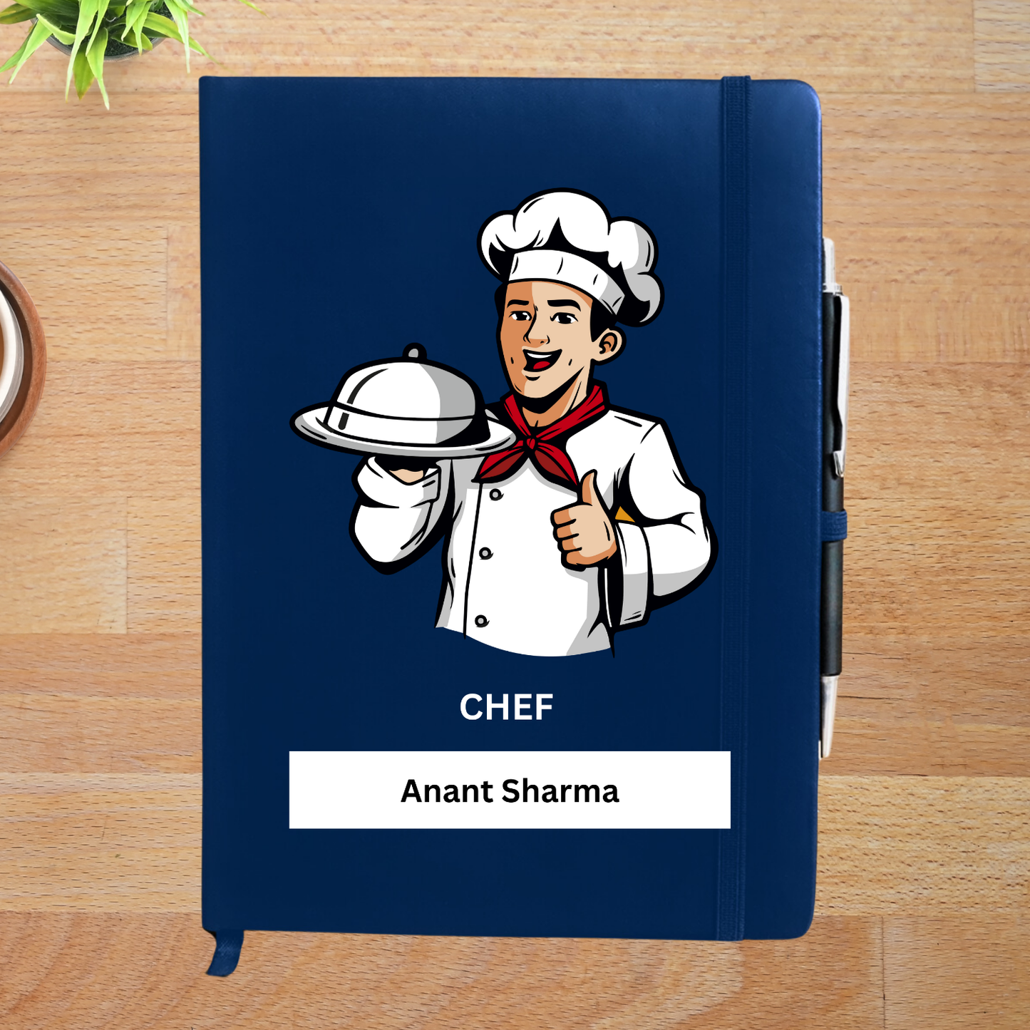 Happy Male male Chef Personalized  Diary