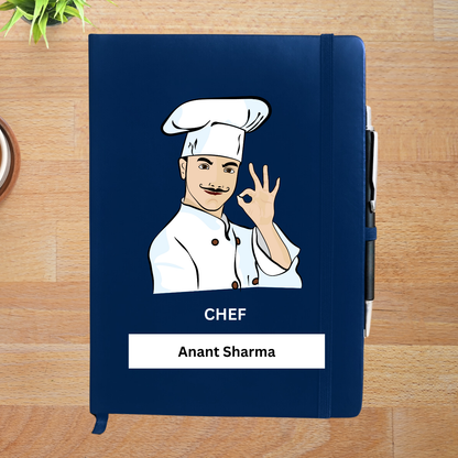 Male Chef Personalized  Diary