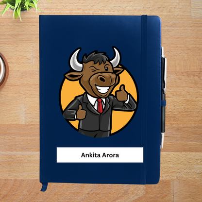 Investment Bull Caricature Personalized  Diary