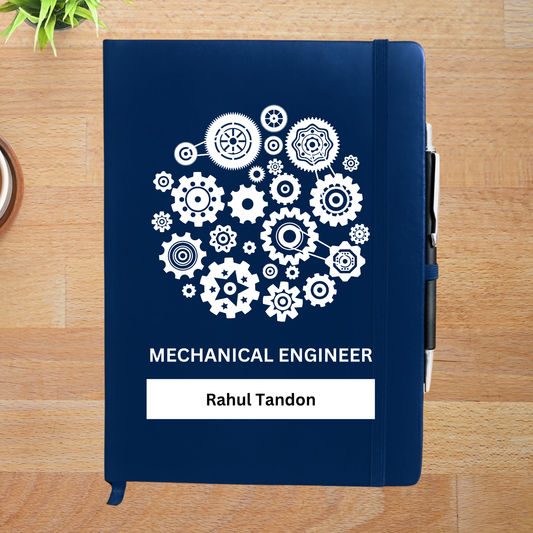 Gear Art Mechanical Engineer Personalized Diary