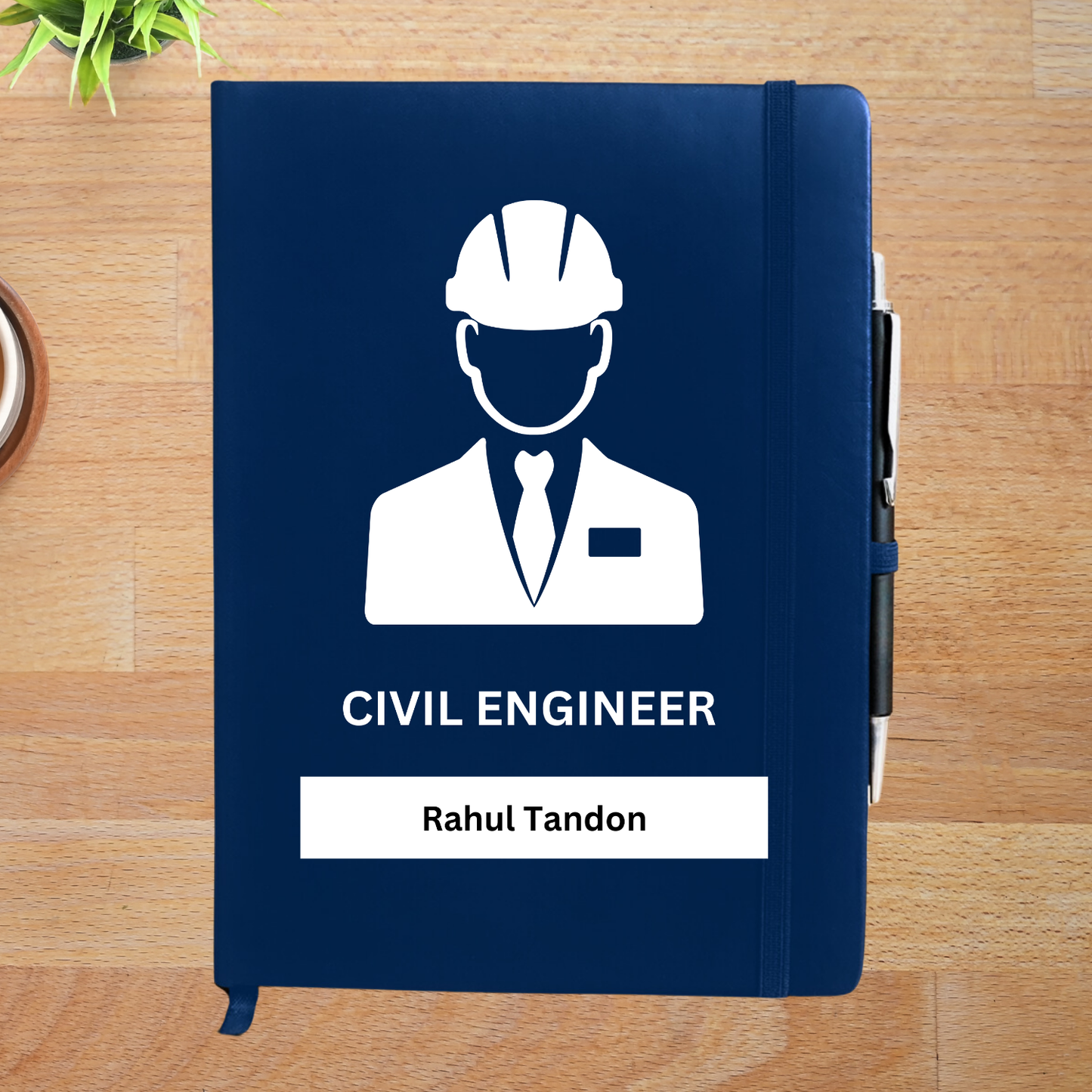 Civil Engineer Icon Personalized Diary