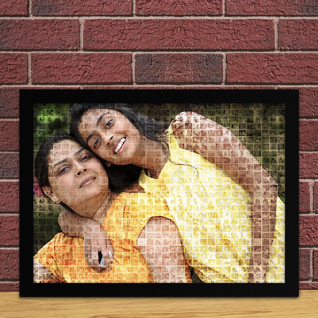 Mosaic photo Frame | Personalized Wooden photo frame