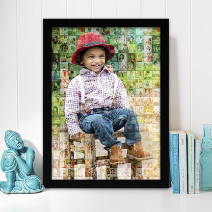 Mosaic photo Frame | Personalized Wooden photo frame