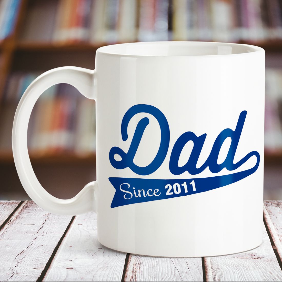 Personalized Dad Since Year White Mug