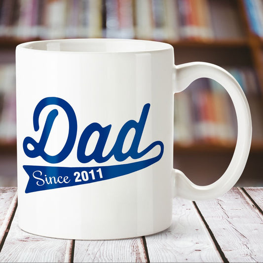 Personalized Dad Since Year White Mug