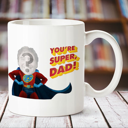 Personalized You're Super Dad White Mug