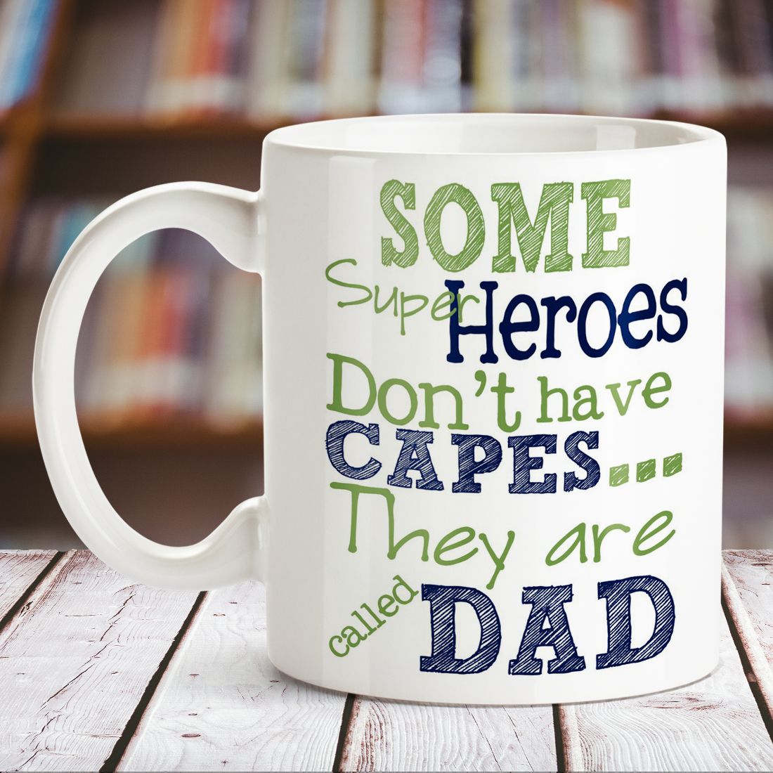 Super Hero Dad White Mug