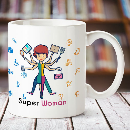 Super Woman White Coffee Mug