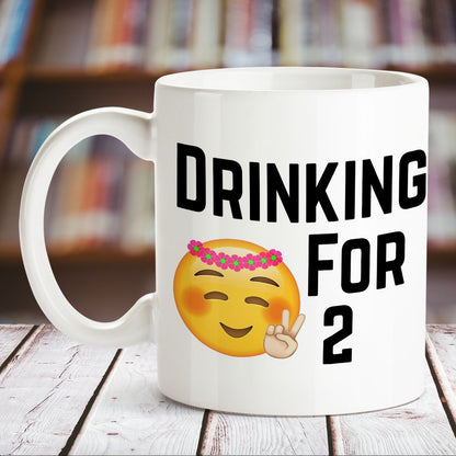 Drinking For Two White Mug