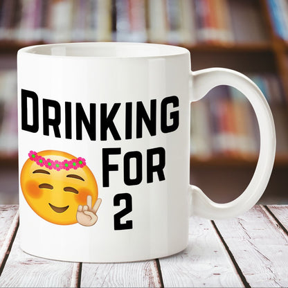 Drinking For Two White Mug