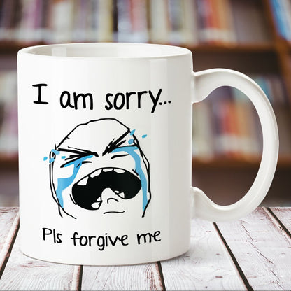 Sorry - Crying Troll White Mug