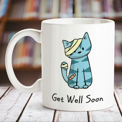 Get Well Soon Cat White Mug