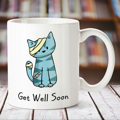 Get Well Soon Cat White Mug