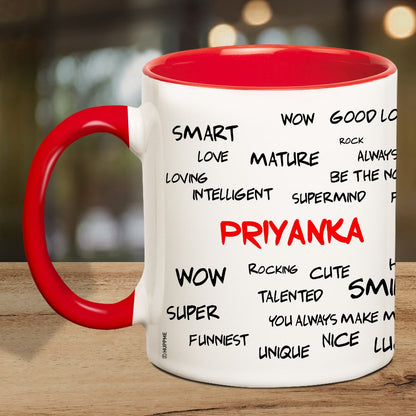 Personalized Good Personality Name Inner Red Coffee Mug