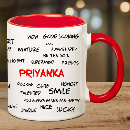 Personalized Good Personality Name Inner Red Coffee Mug