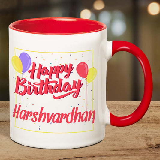 Personalized Happy Birthday Name Inner Red Mug