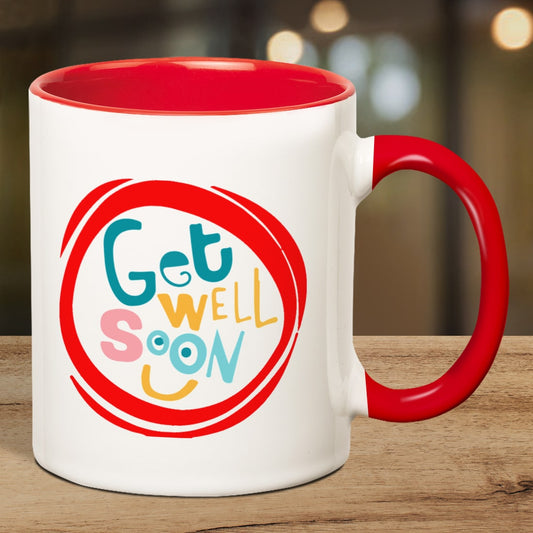 Get Well Soon Smile Inner Red Mug