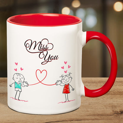 Miss You Inner Red Mug