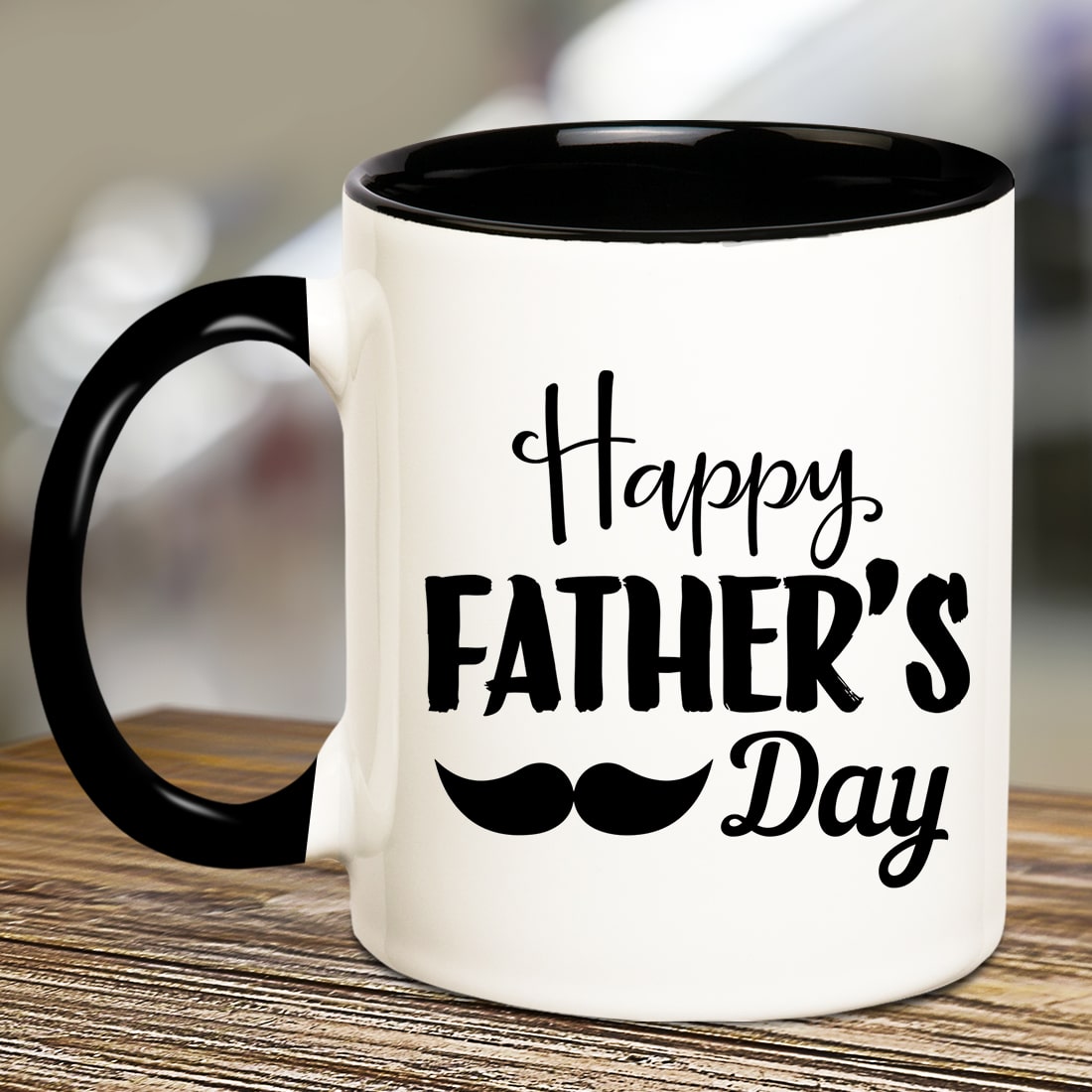 DAD Handle Inner Black Mug