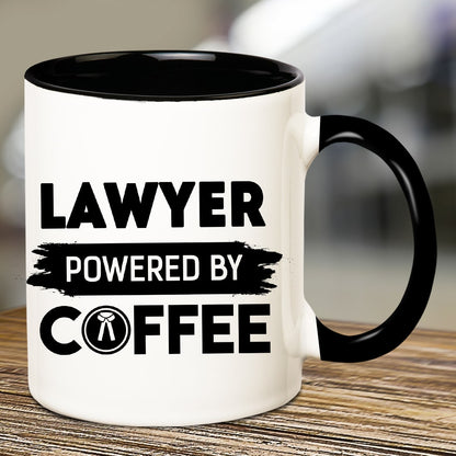 Lawyer Powered By Coffee Inner Black Mug