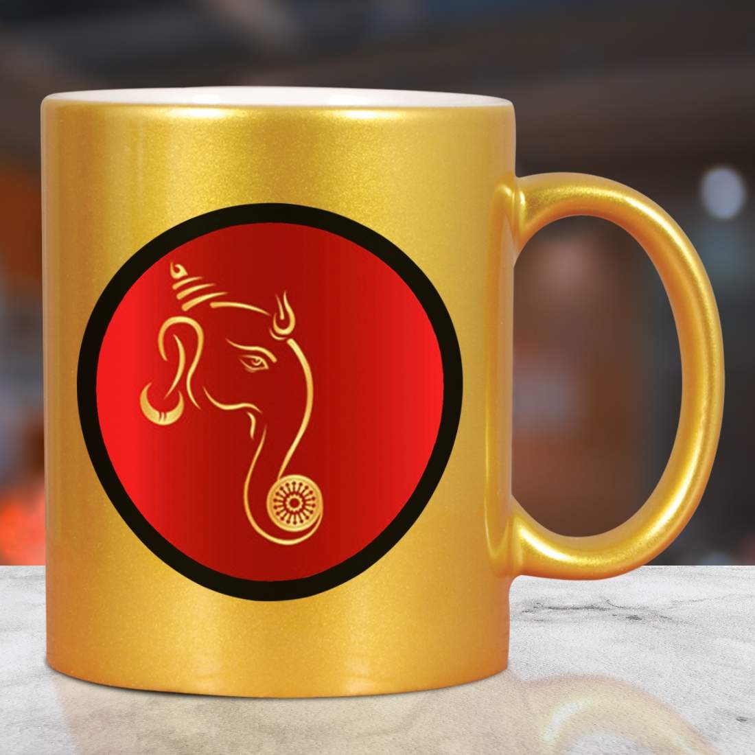 Ganesha Golden Mug