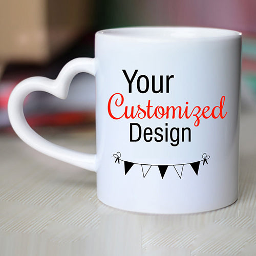 Personalized Heart Handle Mug