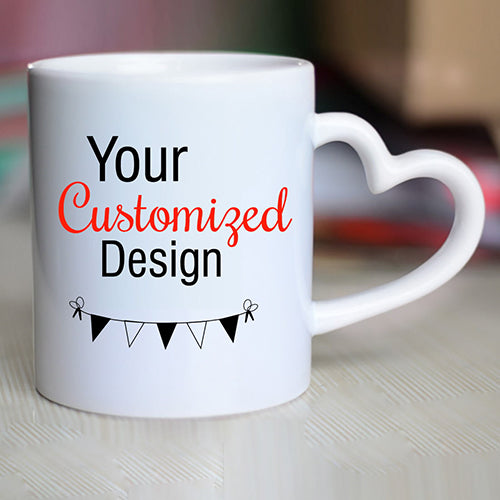 Personalized Heart Handle Mug