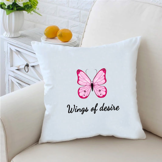 Wings-Of-Desire 16 inches White Cushion With Filling