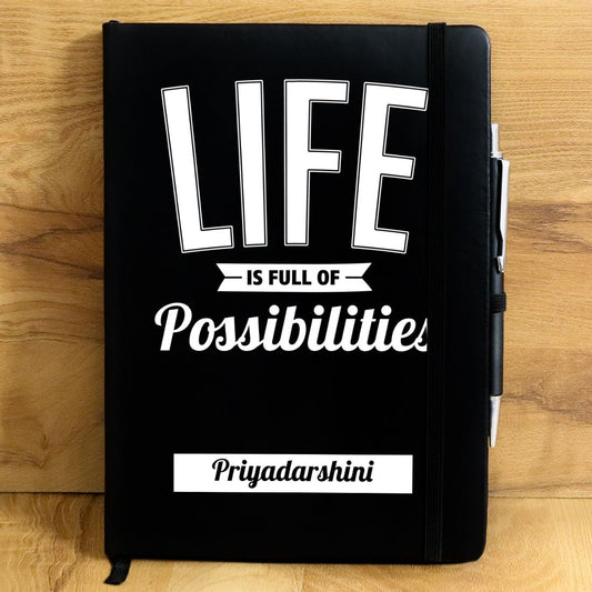 Life Is Full Of Possibilities Personalised Diary.