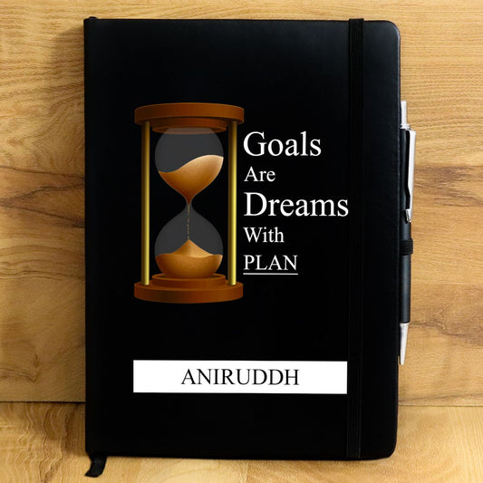 Goals Are Dreams Personalized Diary.