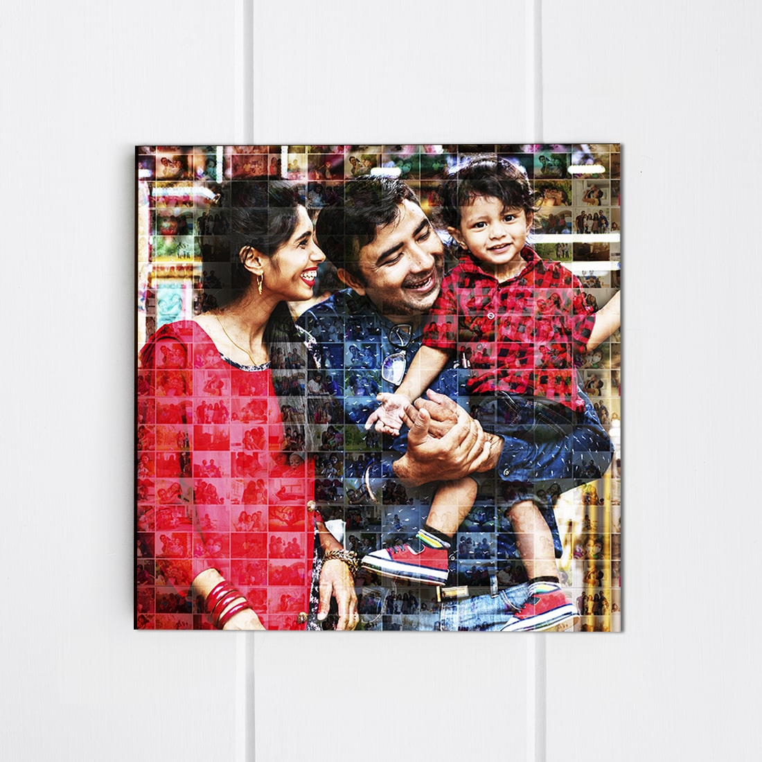 Mosaic photo Frame | Personalized Wooden photo frame