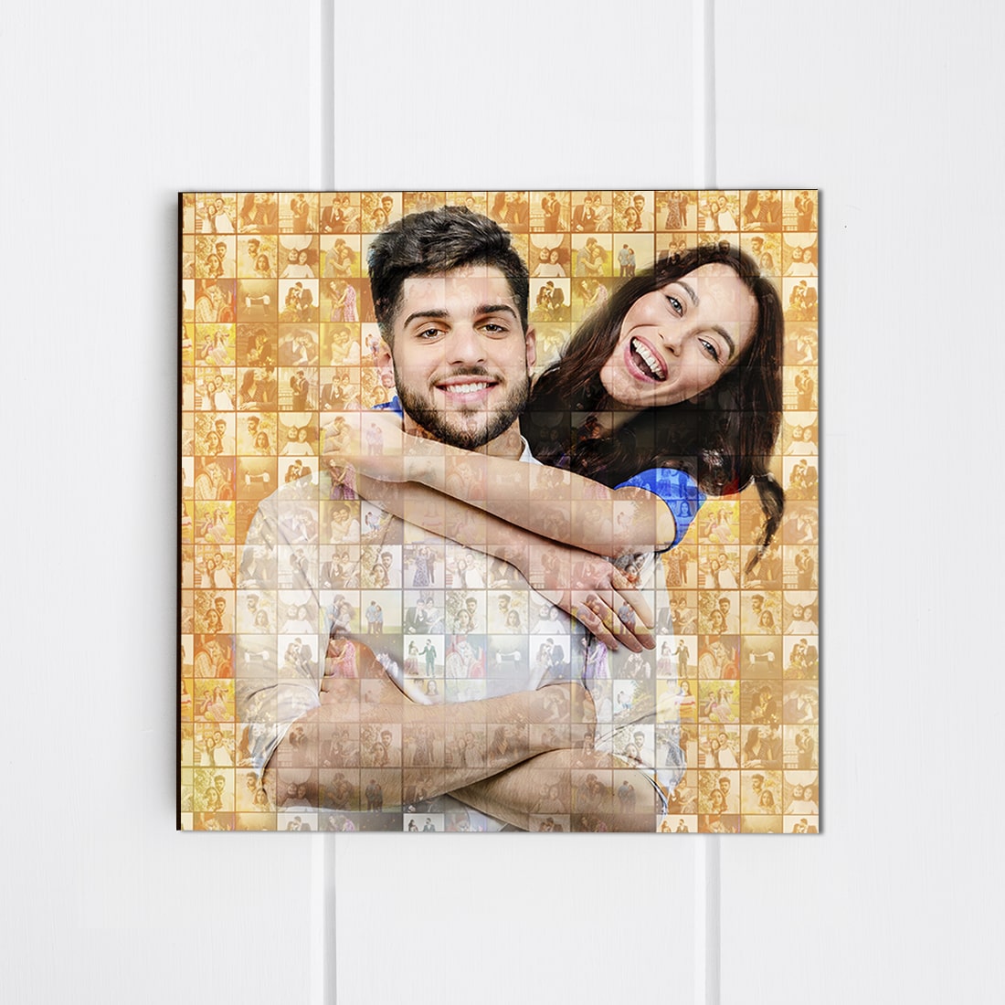 Mosaic photo Frame | Personalized Wooden photo frame