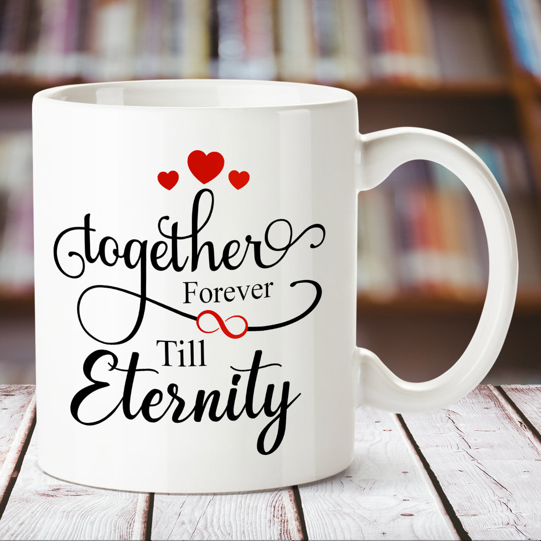 Personalized Couple Name Initials White Mug