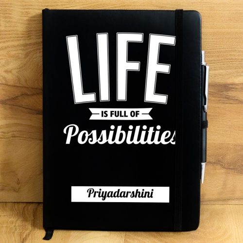 Life Is Full Of Possibilities Personalised Diary And Pen