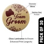 C10D12582 Groom & Team Groom Badge Set…….